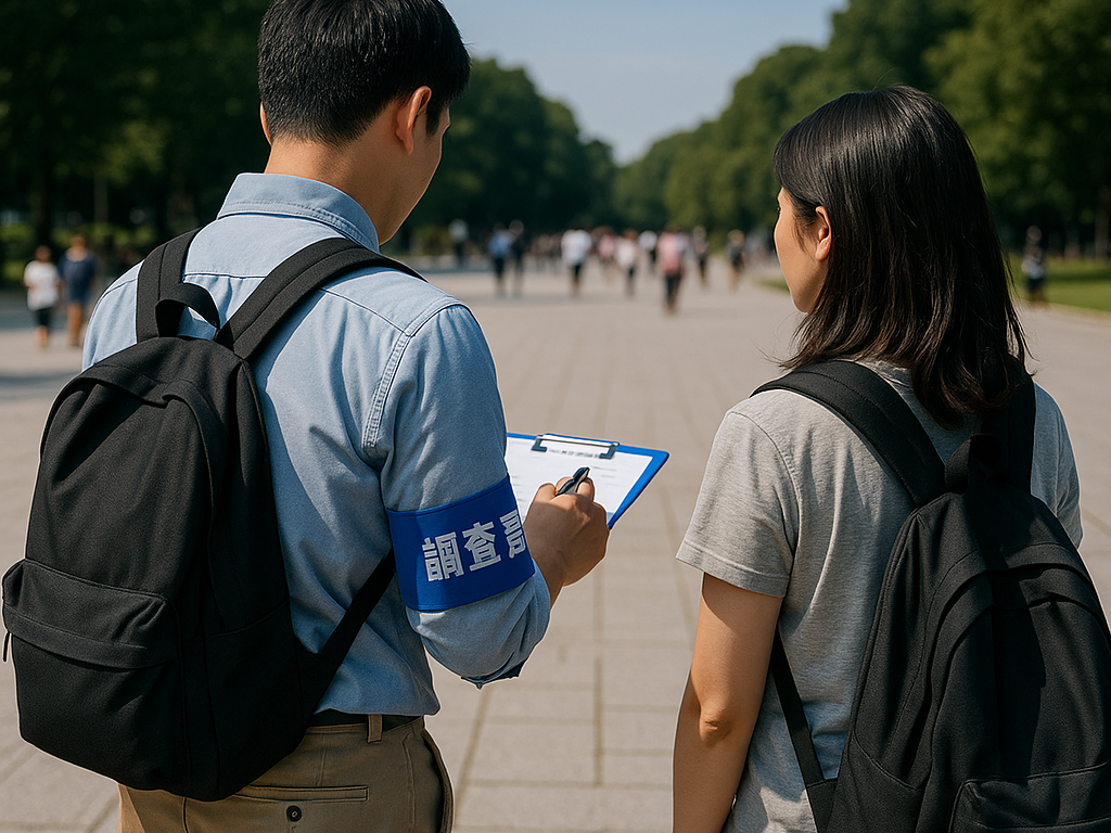 [短期]【Ｗワーク・語学力を活かせる】観光客へのインタビュー調査を行うスタッフ募集